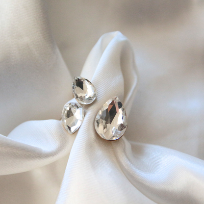 Bague strass blanche - SHINY