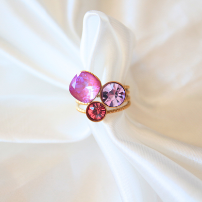 Bague cristaux violet- MAYNA