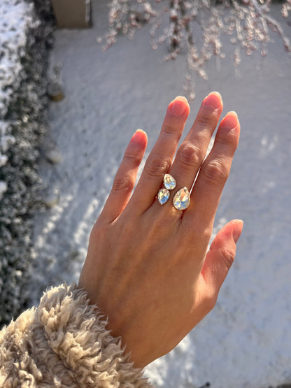 Bague strass blanche - SHINY