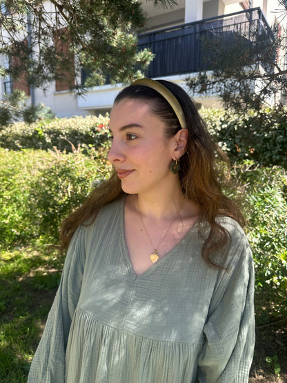 Serre-tête velour - VERT OLIVE