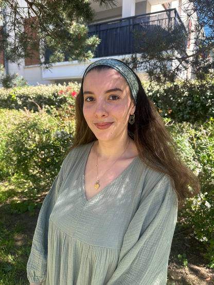 Ruban cheveux motifs - KAKI