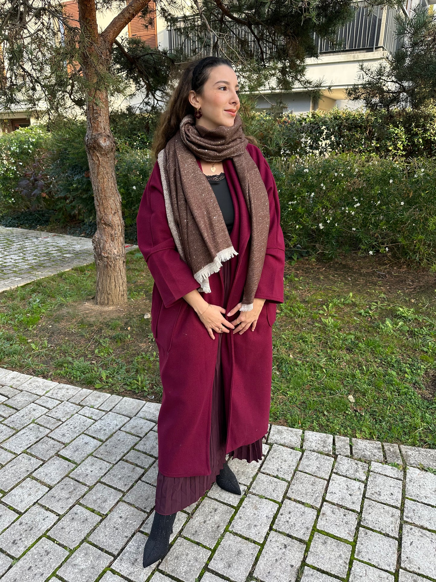 Écharpe marron sequins - SHINE