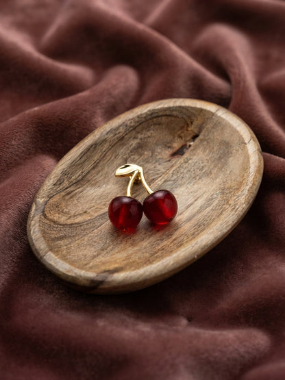Broche cerise
