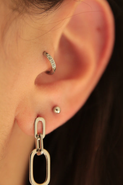 Piercing anneau tragus doré ou argenté  - 6mm