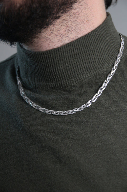 Collier homme tressé - TRAVY