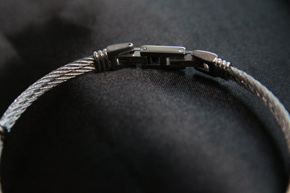 Bracelet cordon acier homme - EDOUARD