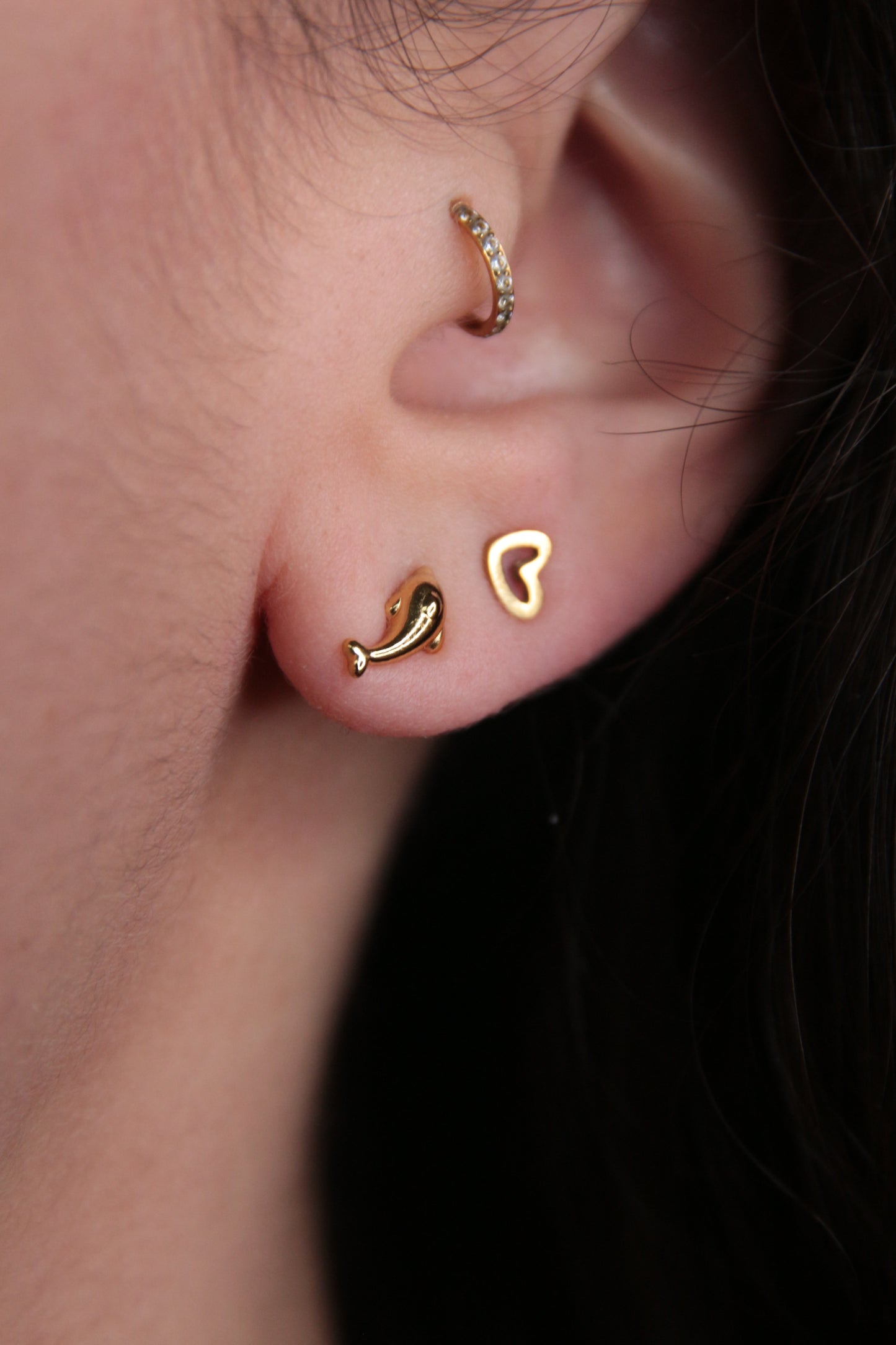 Boucles d'oreilles puces dauphins