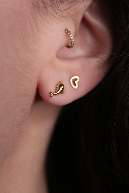 Boucles d'oreilles puces dauphins