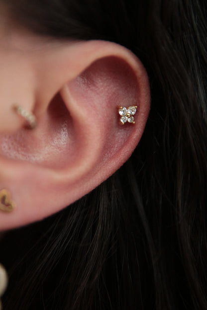 Piercing papillon blanc (petit)