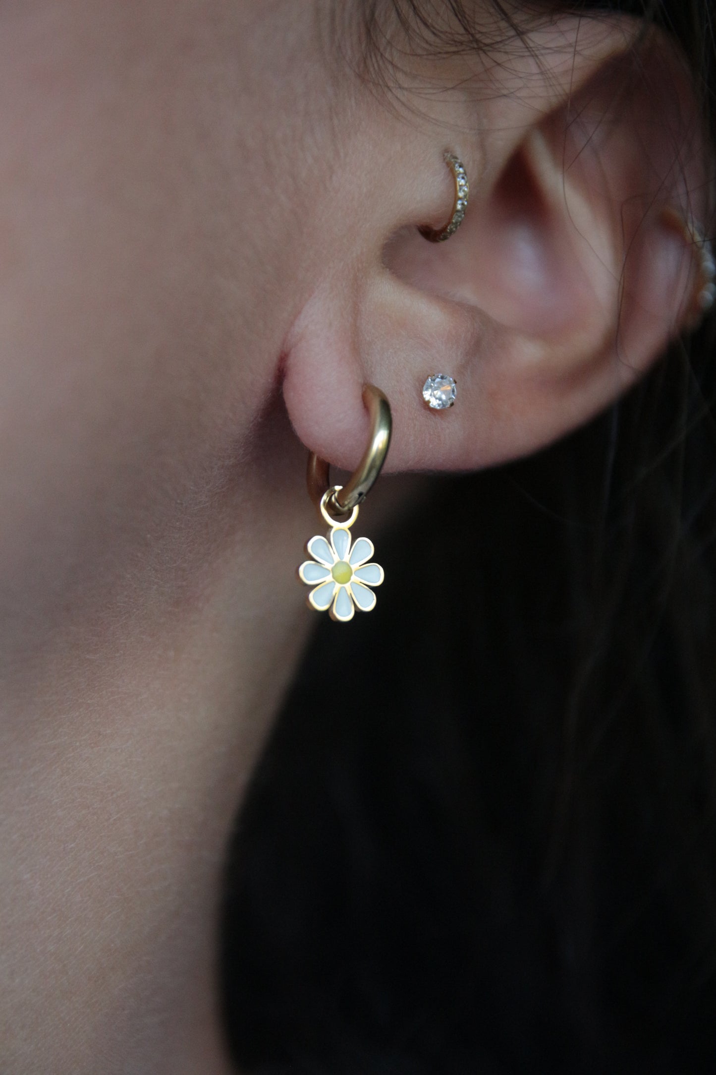 Boucles d'oreilles marguerites