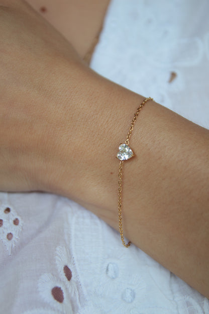 Bracelet coeur strass - LOVELY
