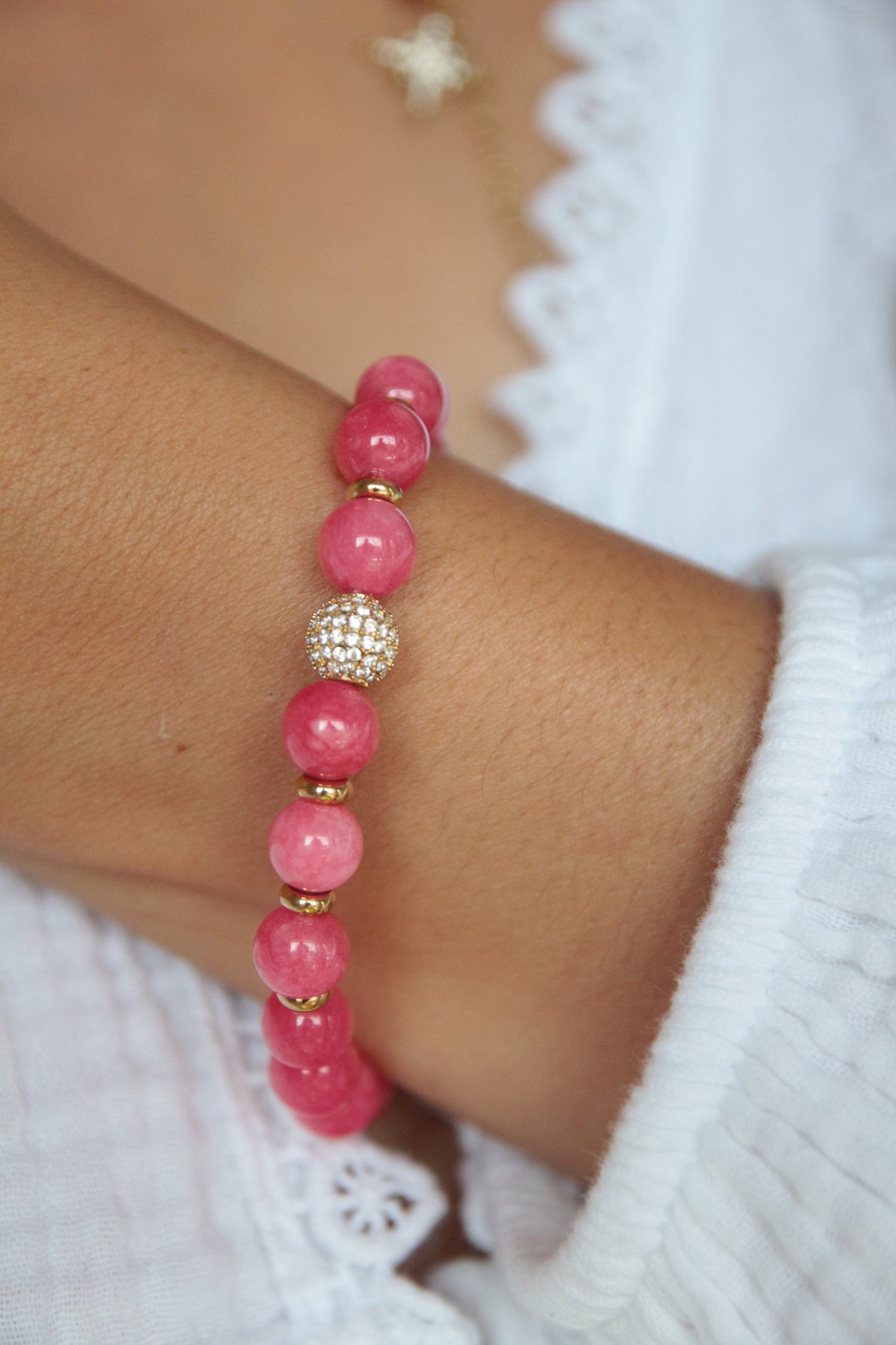 Bracelet pierres naturelles - RHODONITE