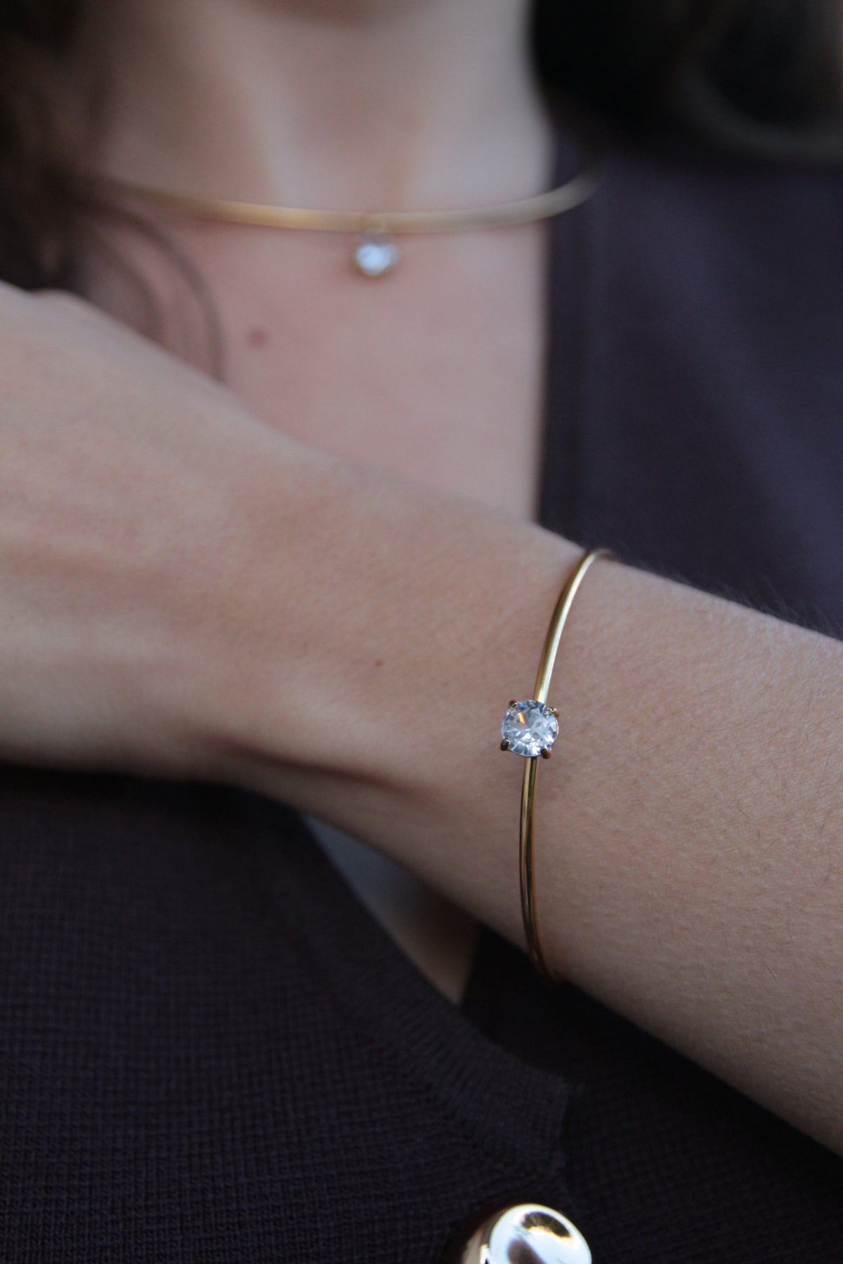 Bracelet jonc strass - PAULA