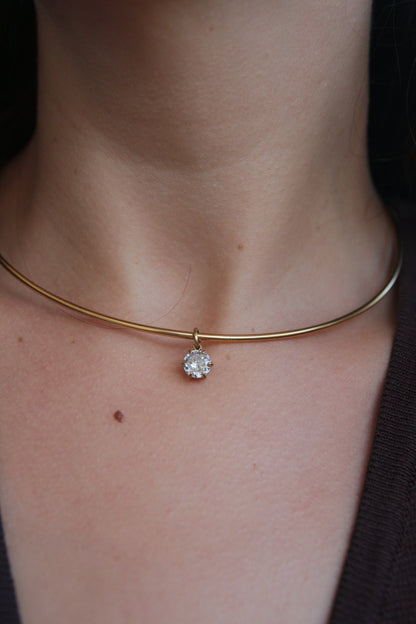 Collier rond strass - PAULA