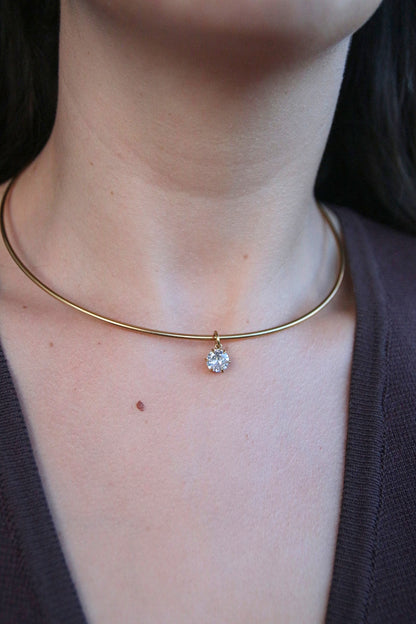 Collier rond strass - PAULA