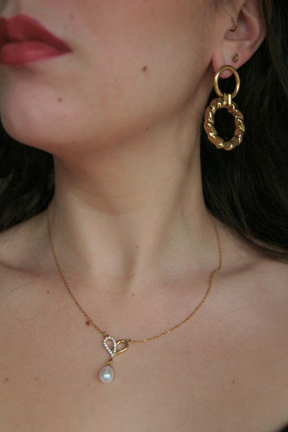 Boucles d'oreilles double anneau - GABRIELLE