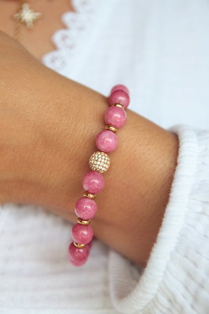 Bracelet pierres naturelles - RHODOCHROSITE