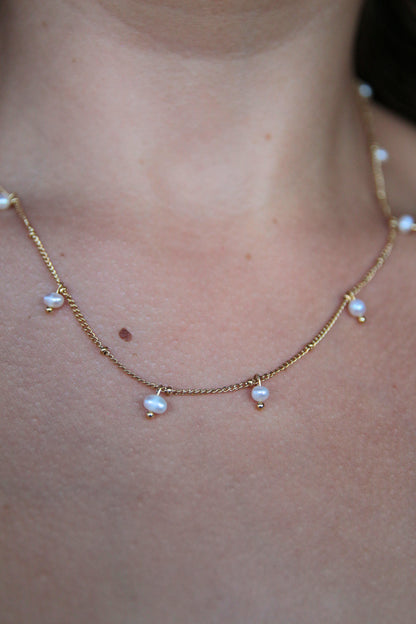 Collier doré perles eau douce - PERLINA