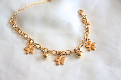 Bracelet breloques doré - MANON