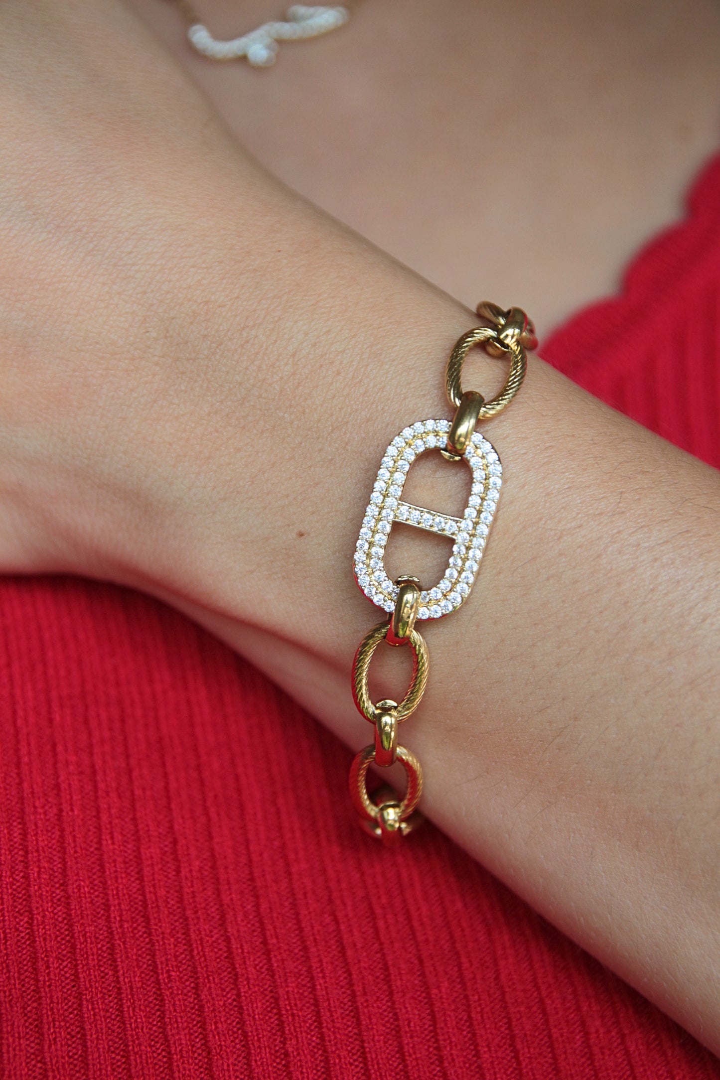 Bracelet maille marine strass - LIVIA