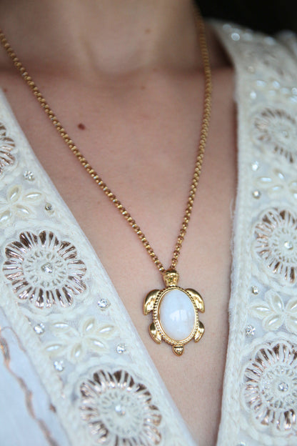 Collier tortue pierre - KAMAE