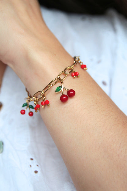 Bracelet breloques cerises - CHERRY