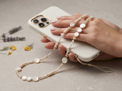 Bijou téléphone perles nacrées - PERLA