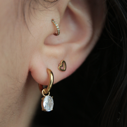 Boucles d'oreilles strass ronds - LINA