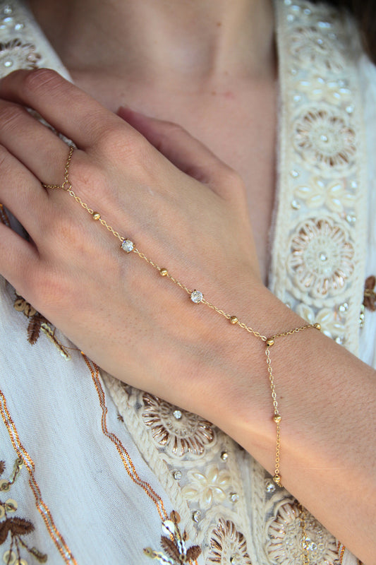 Chaine main strass - LARA
