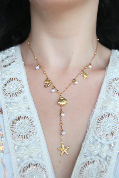 Collier Y breloques -  PALMA
