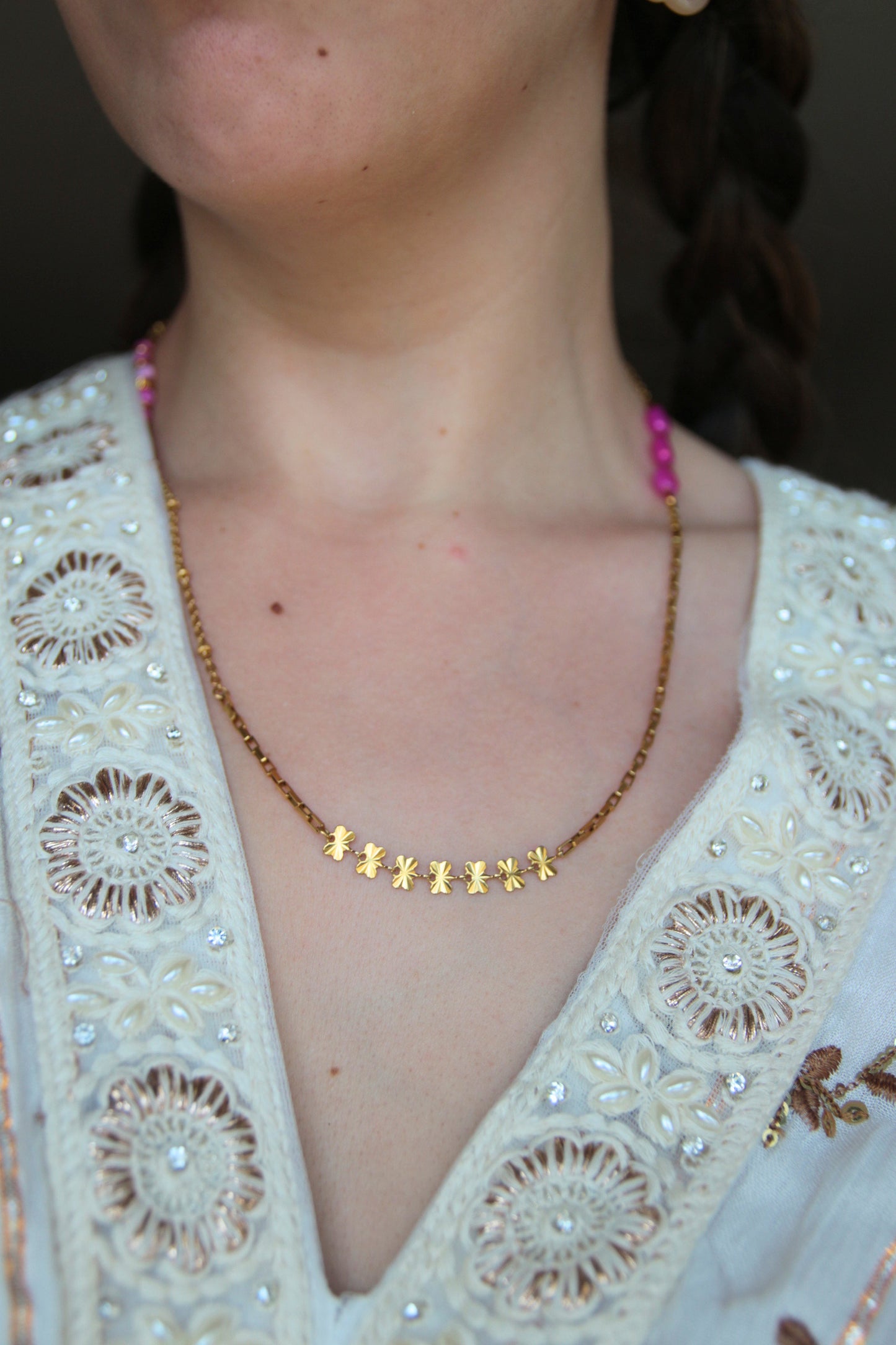 Bracelet-collier modulable - PINK