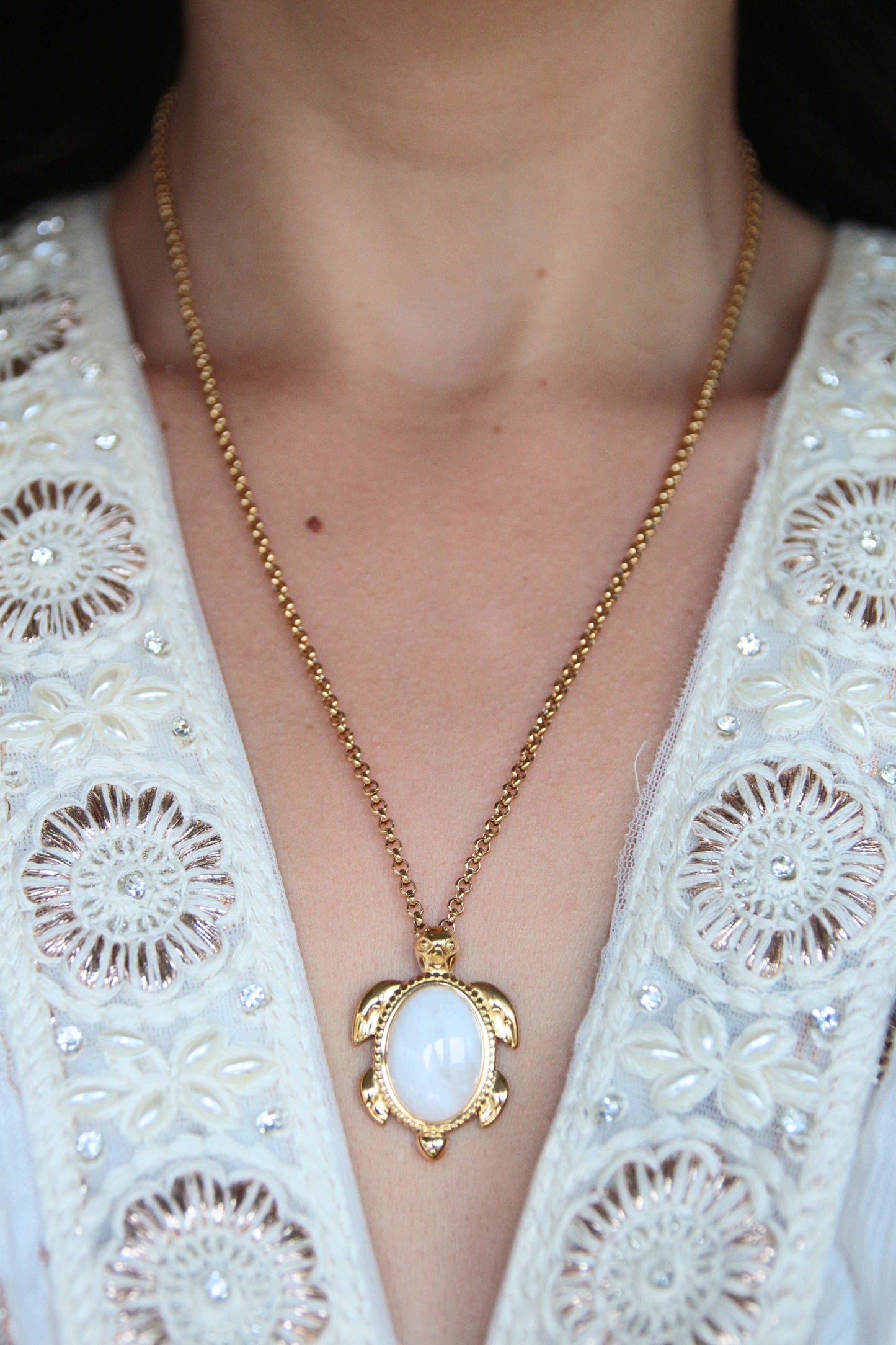 Collier tortue pierre - KAMAE