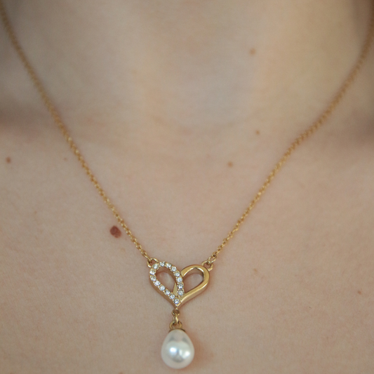 Collier coeur et perle - PERLA