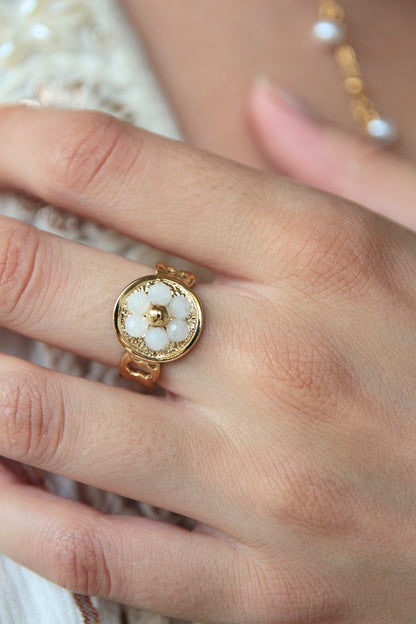 Bague fleur perles - KARA