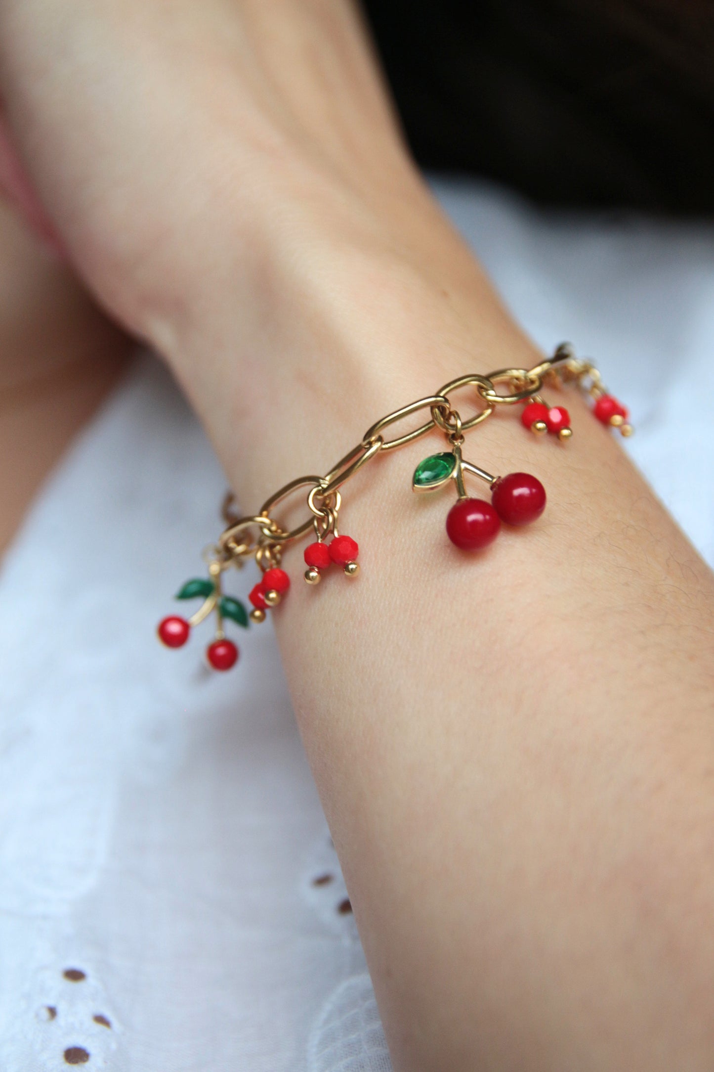 Bracelet breloques cerises - CHERRY