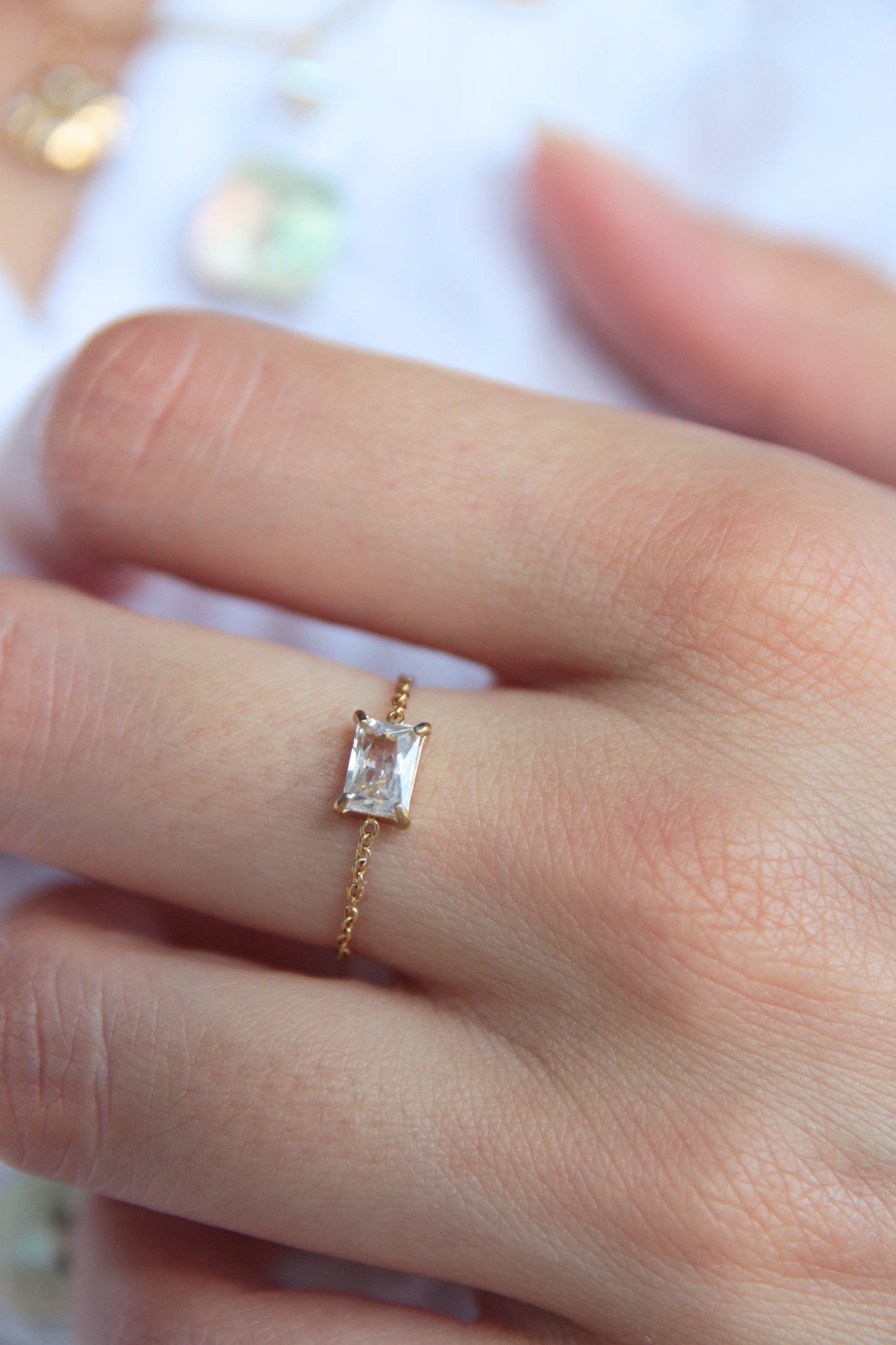 Bague chaîne - RECTANGLE