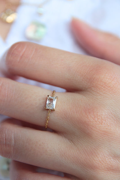 Bague chaîne - RECTANGLE