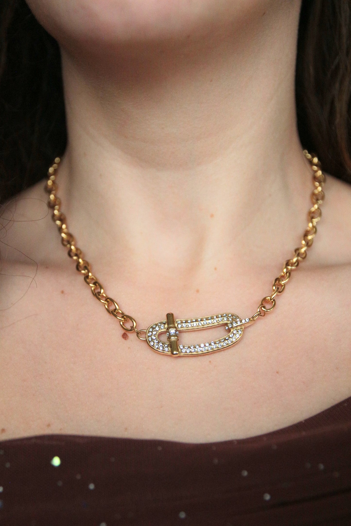 Collier boucle strass - CHLOE
