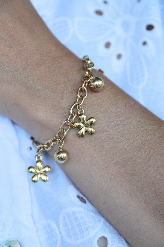 Bracelet breloques doré - MANON