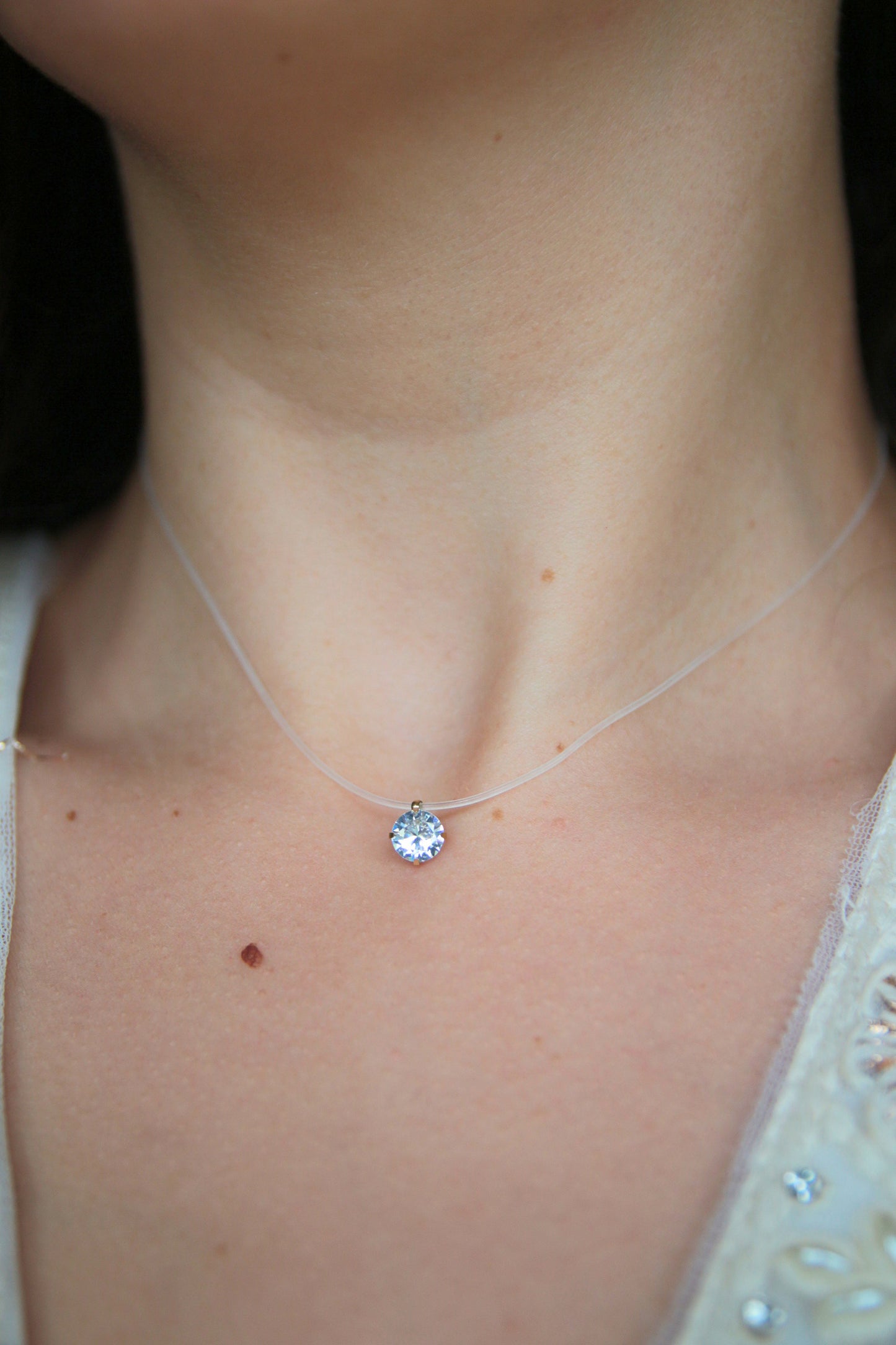 Collier transparent strass - ECLAT