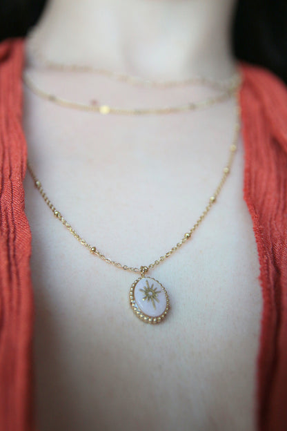 Collier triple rang médaillon - CASS