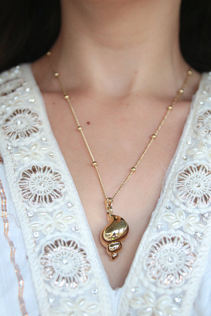 Collier coquillage doré - ISLA