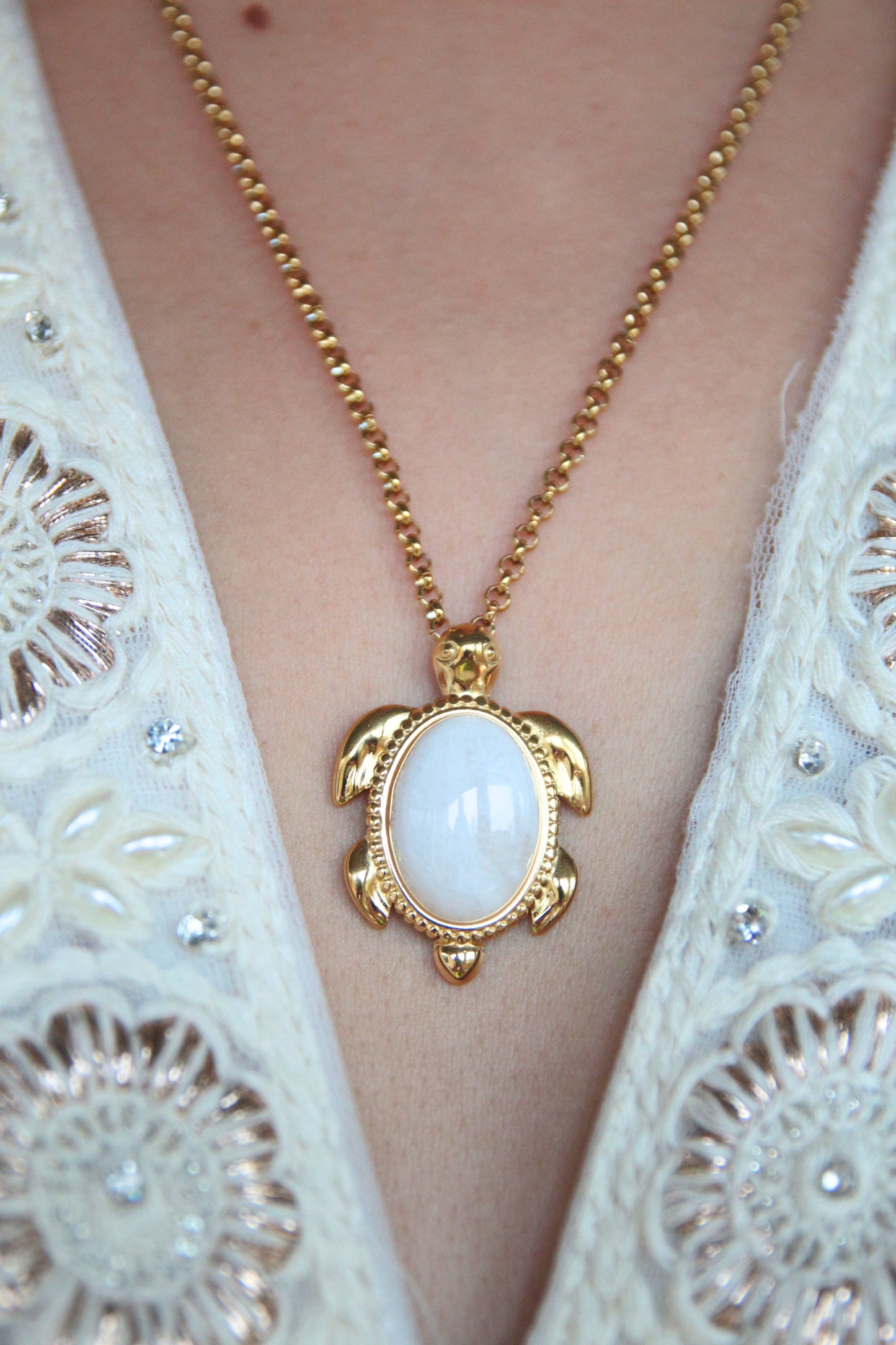 Collier tortue pierre - KAMAE