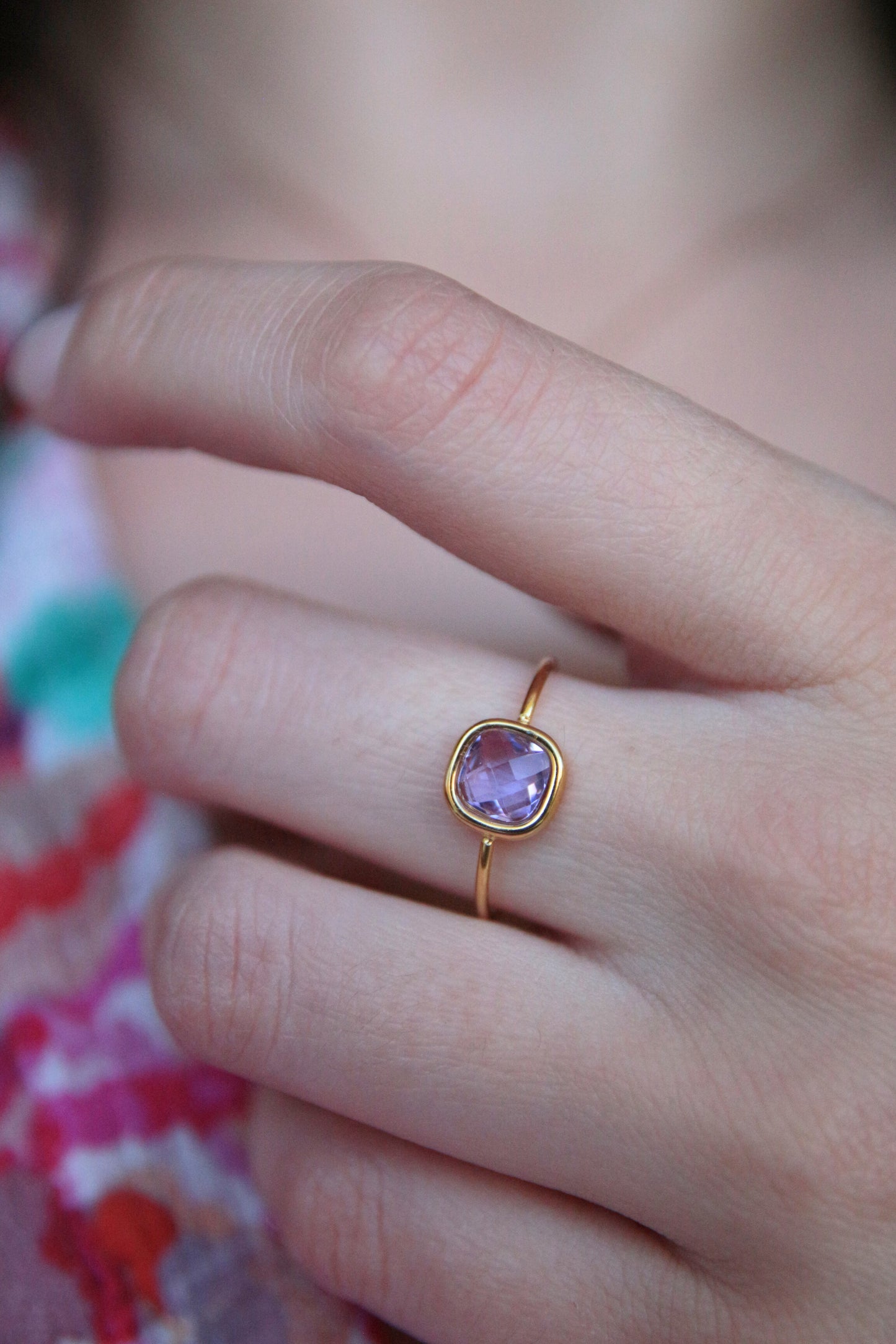 Bague pierre violette