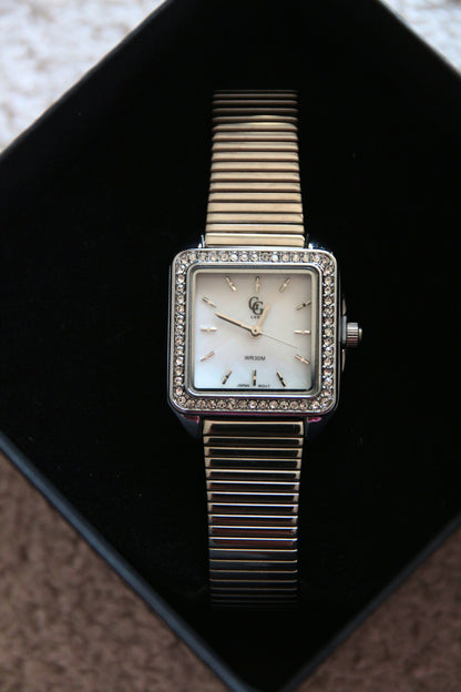 Montre argentée femme carrée - MINA